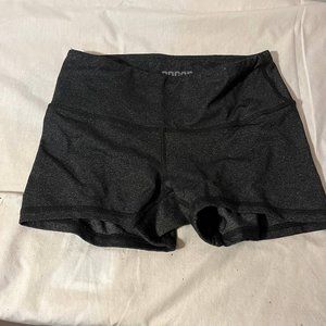 2P00D Activewear Shorts Womens Small Charcoal Nylon Logo Comfort Waistband